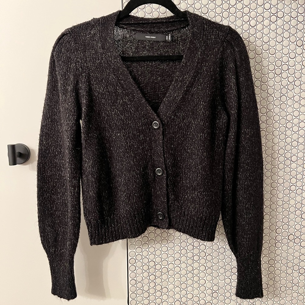Black knit cardi, worn once!